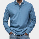 Tomáš – Elegant men's long sleeve polo