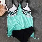 Agnese - Jednoduchý tankini s leopardím vzorem