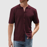 Libuše – Patterned Knit Shirt with a Zigzag Design