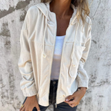 Adéla – Corduroy hooded zip jacket