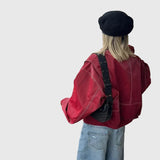 Faye™ – Oversized kožená bunda