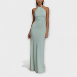 Milada - Elegantní maxi šaty s halter výstřihem