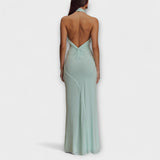Milada - Elegantní maxi šaty s halter výstřihem