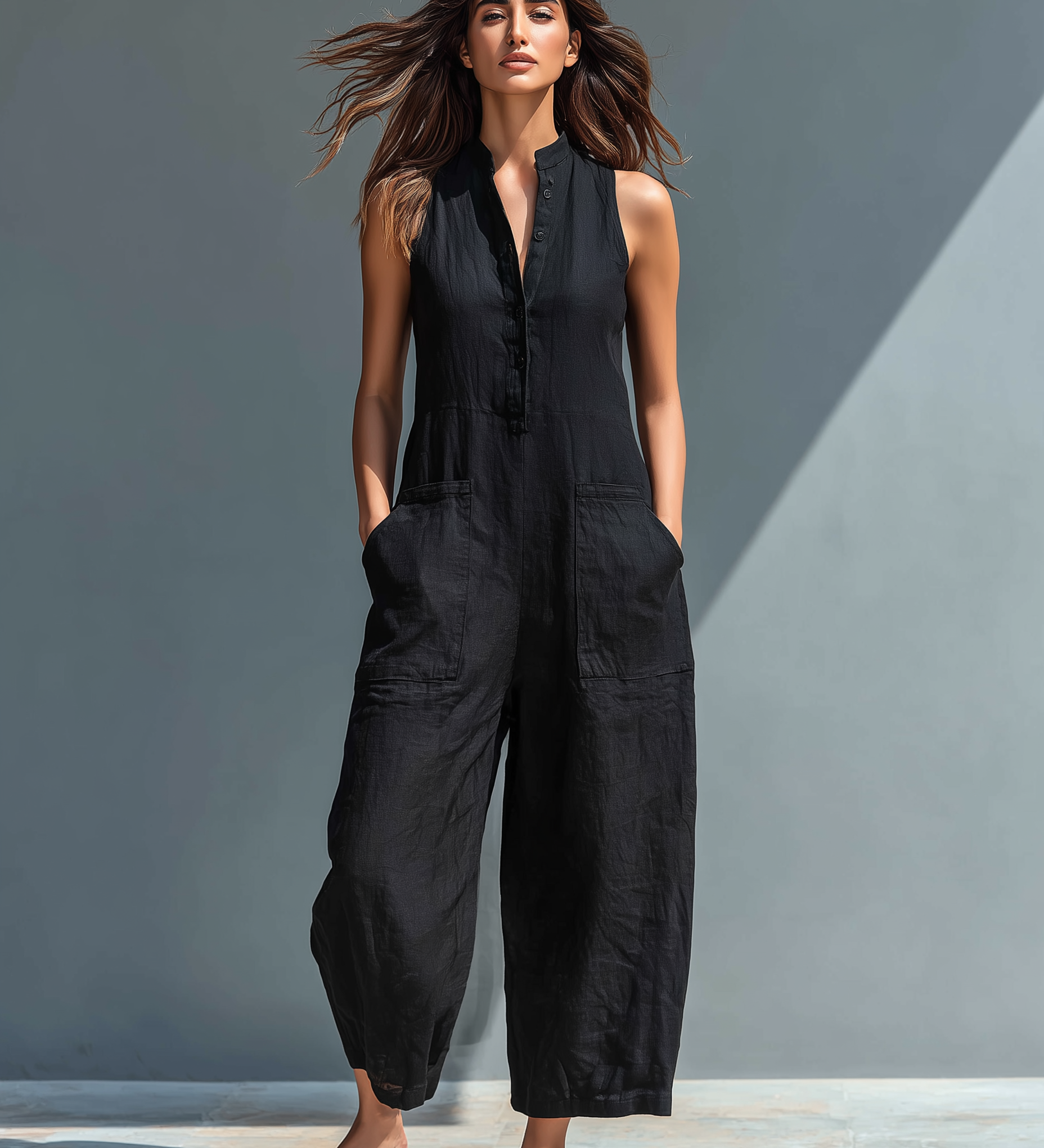 Adéla – Elegantní volný overal s minimalistickým designem