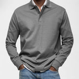 Tomáš – Elegant men's long sleeve polo