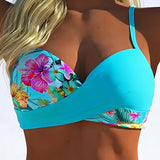 Bikini braletka styl tisk kontrast
