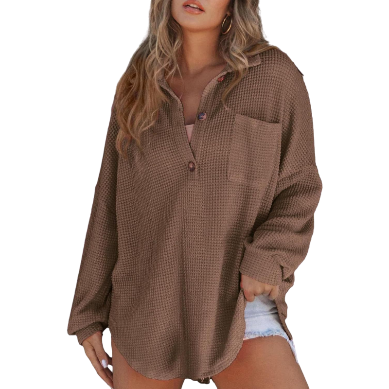 Šárka – Lightweight women's tunic blouse with V-neckline