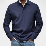 Tomáš – Elegant men's long sleeve polo