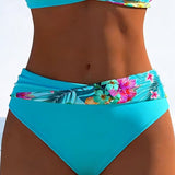 Bikini braletka styl tisk kontrast