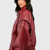 Faye™ – Oversized kožená bunda