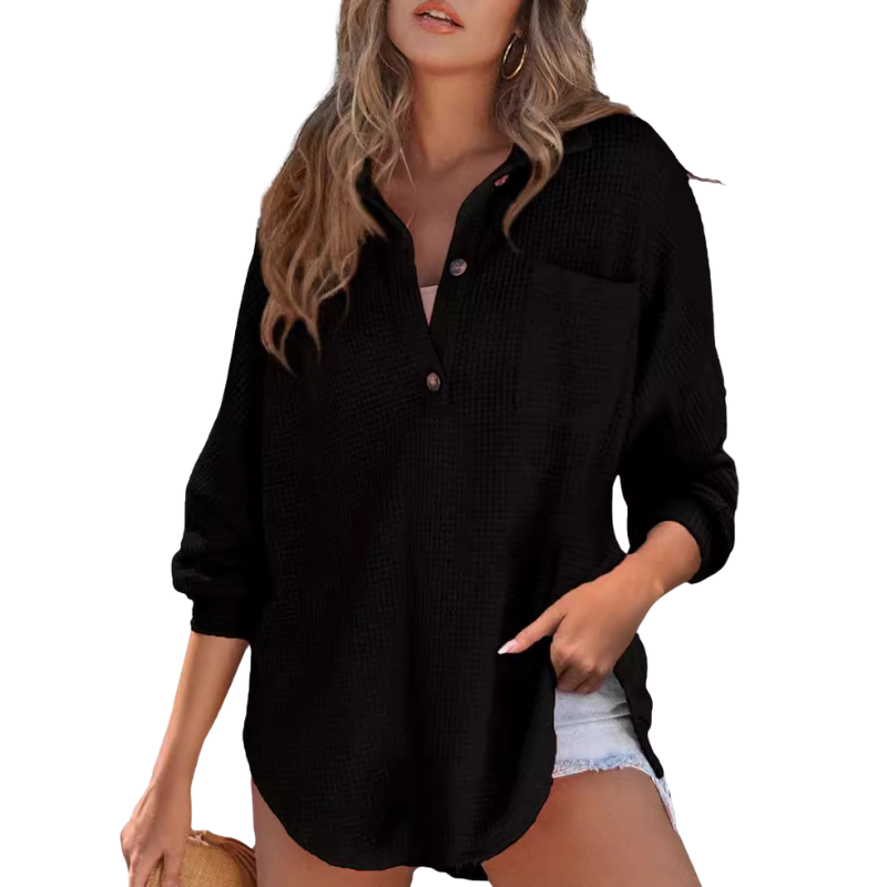 Šárka – Lightweight women's tunic blouse with V-neckline