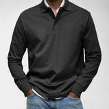 Tomáš – Elegant men's long sleeve polo