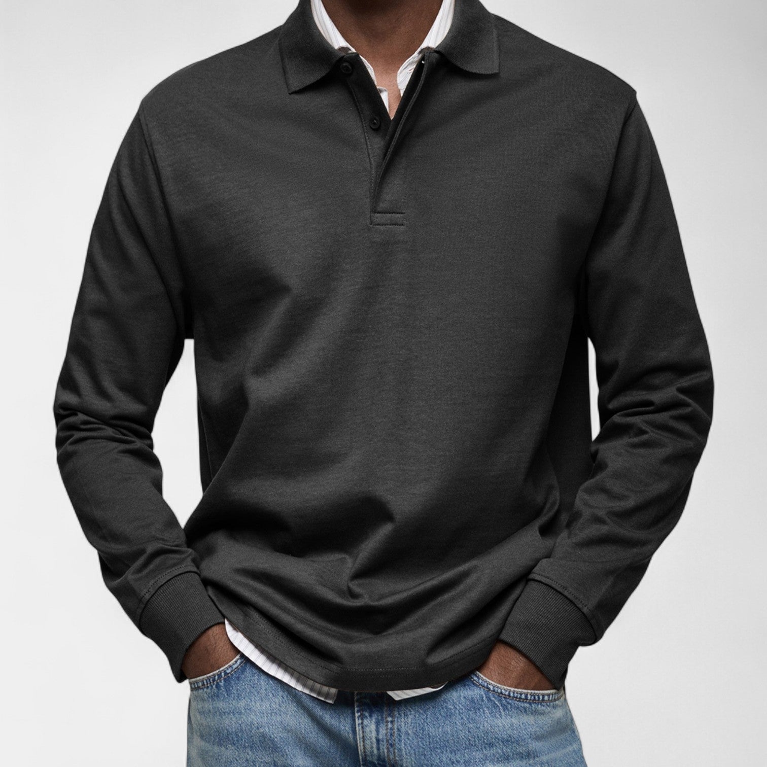 Tomáš – Elegantní penské polo s dlouhým rukávem