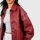 Faye™ – Oversized kožená bunda