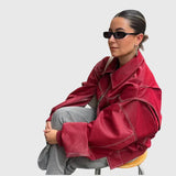 Faye™ – Oversized kožená bunda