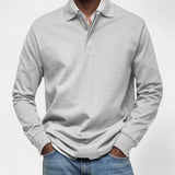 Tomáš – Elegant men's long sleeve polo