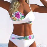 Bikini braletka styl tisk kontrast