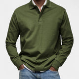 Tomáš – Elegant men's long sleeve polo