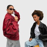 Faye™ – Oversized kožená bunda
