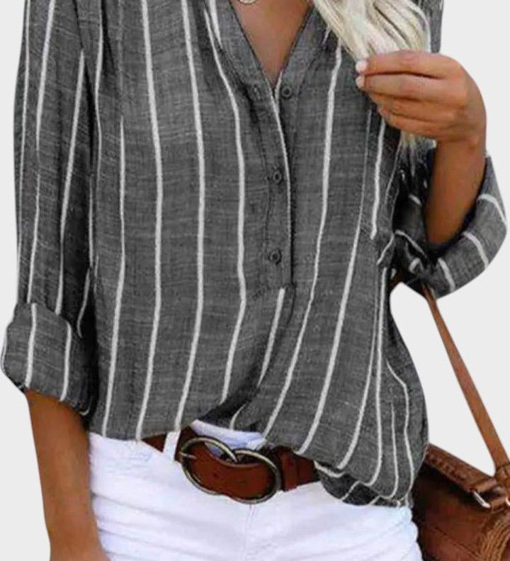Débora - Hand-made striped shirt