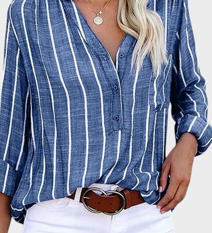 Débora - Hand-made striped shirt