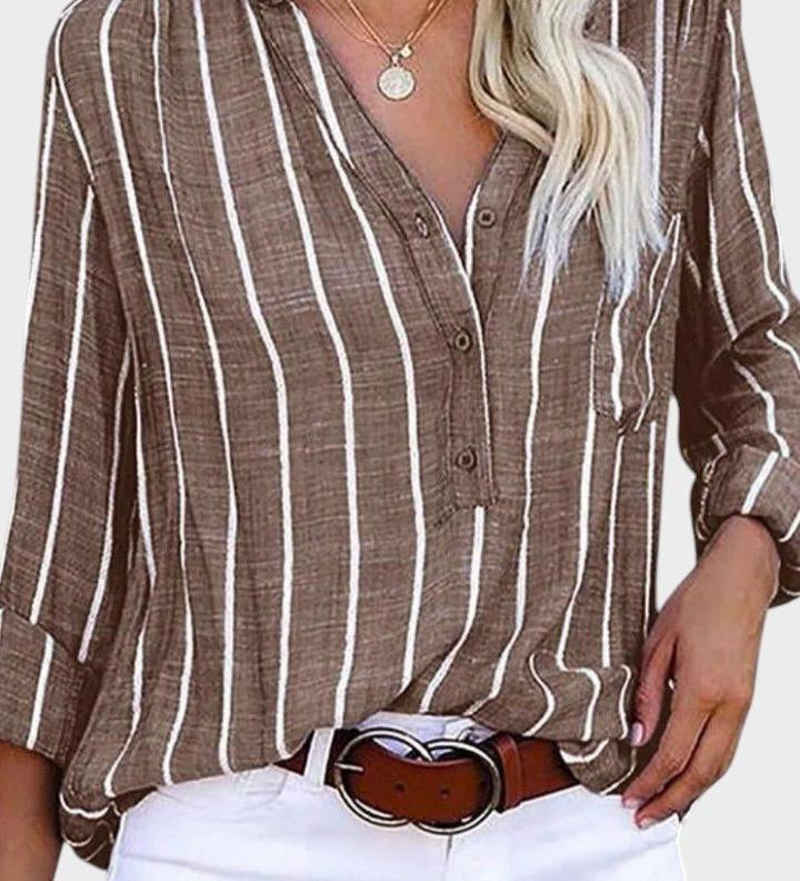 Débora - Hand-made striped shirt