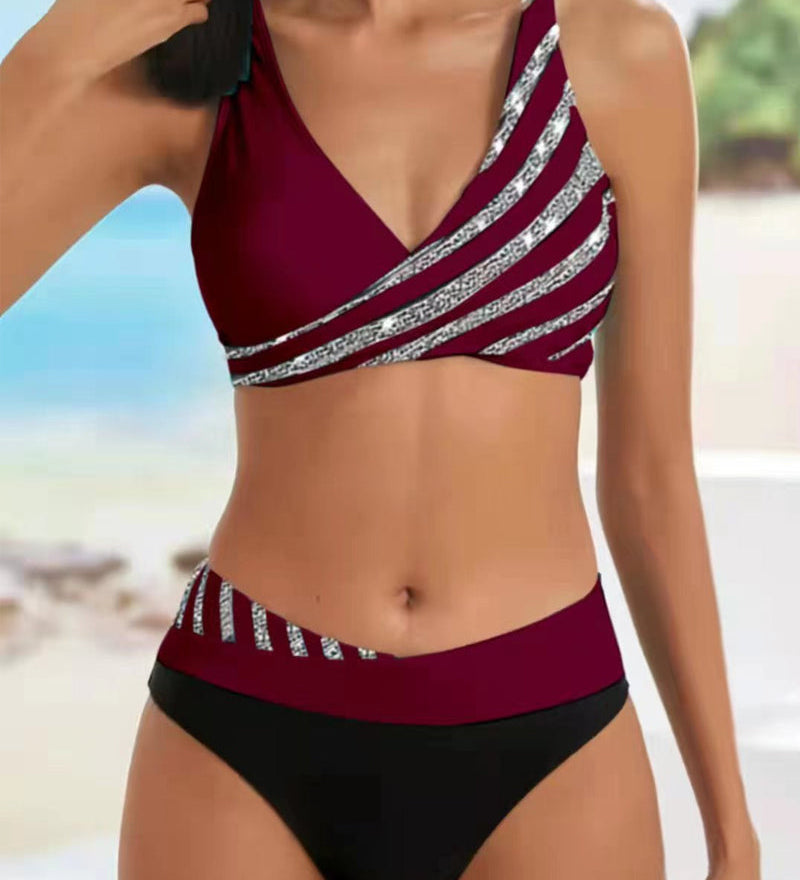 Hana - Tisknuté bikiny v teplých odstínech