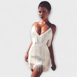 Jaromíra - Mini fringe evening dress