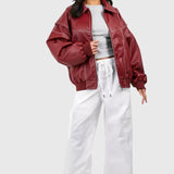 Faye™ – Oversized kožená bunda