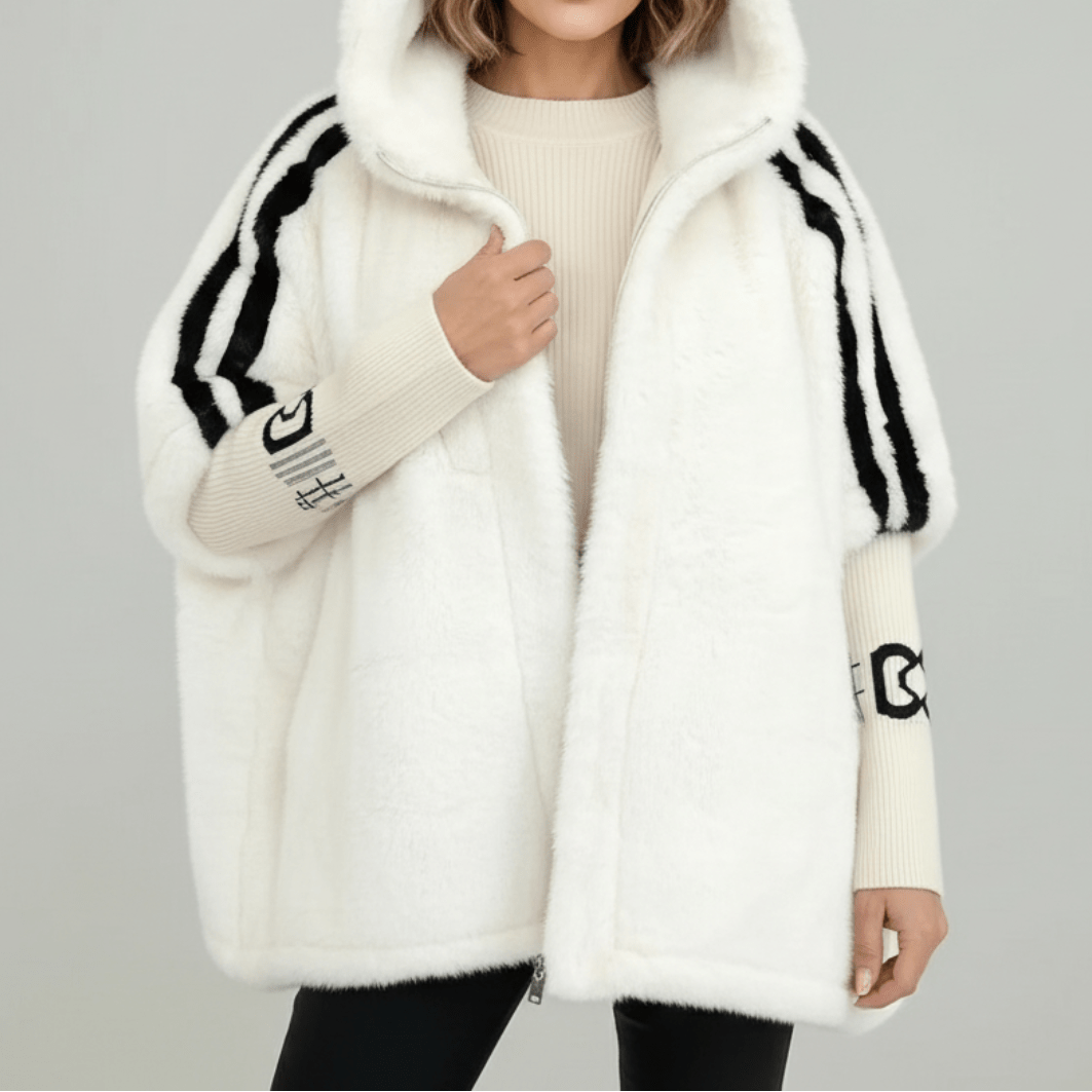 Karolína | Women's winter jacket with faux fur hood