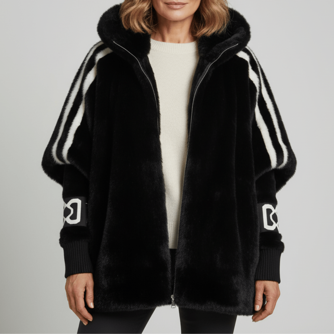 Karolína | Women's winter jacket with faux fur hood