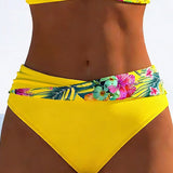 Bikini braletka styl tisk kontrast