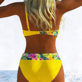 Bikini braletka styl tisk kontrast