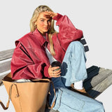 Faye™ – Oversized kožená bunda