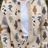 Eliška – Stylish cardigan with an artistic motif